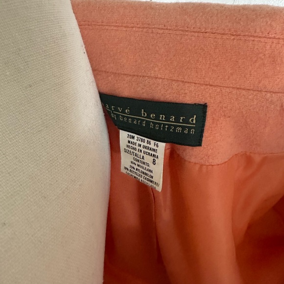 Harve Benard Holtan Orange Creamsicle Blazer Wool Size 8 - Picture 9 of 9
